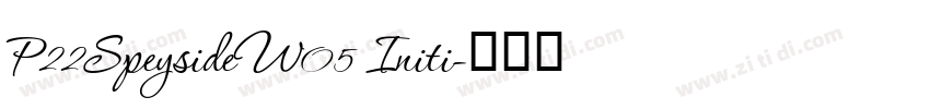 P22SpeysideW05 Initi字体转换